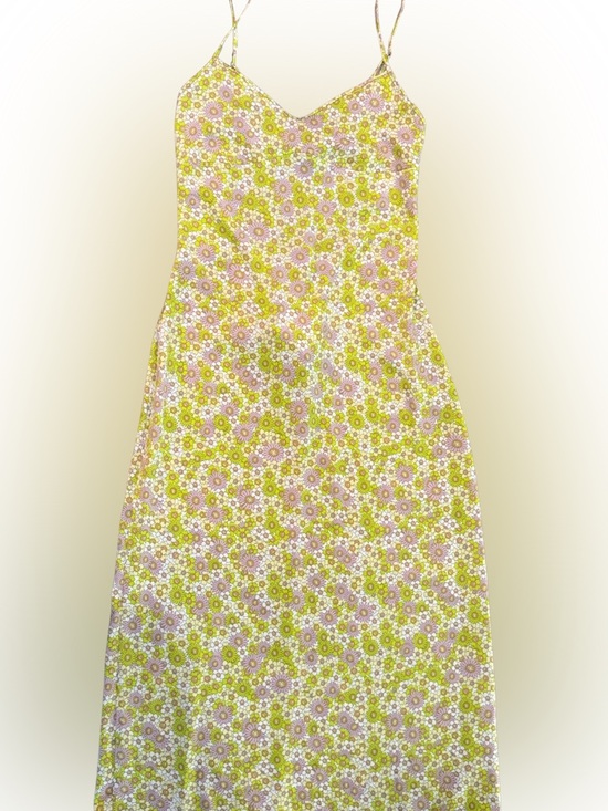 Zara Dresses & Skirts - Zara Floral Maxi Slip Dress in Yellow and Pink